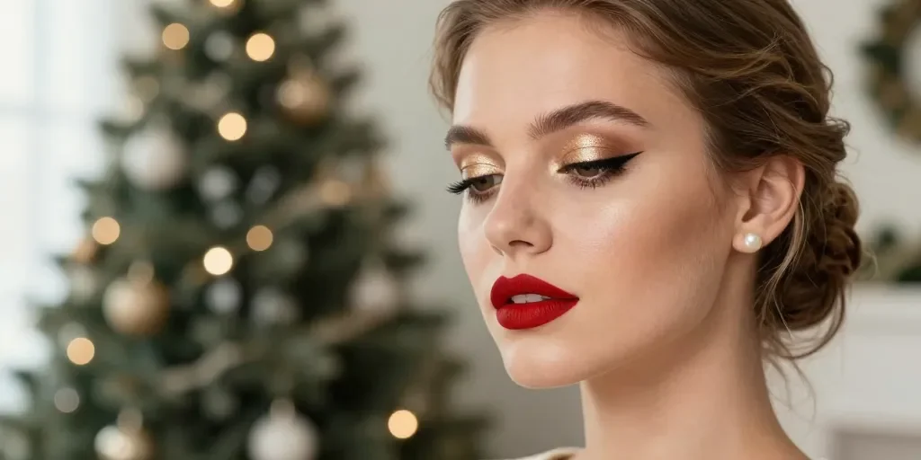 Idée maquillage Noël facile : les 5 astuces pour un look élégant
