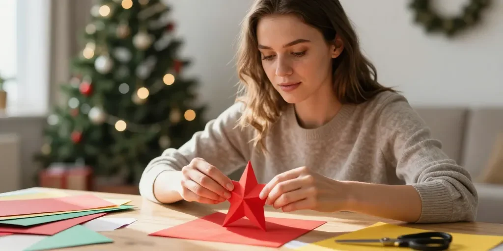 Origamie pour Noël : les techniques simples pour une décoration faite main