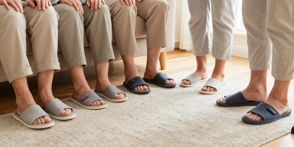 Pantoufles personnes âgées : les 7 modèles pour la sécurité et le maintien